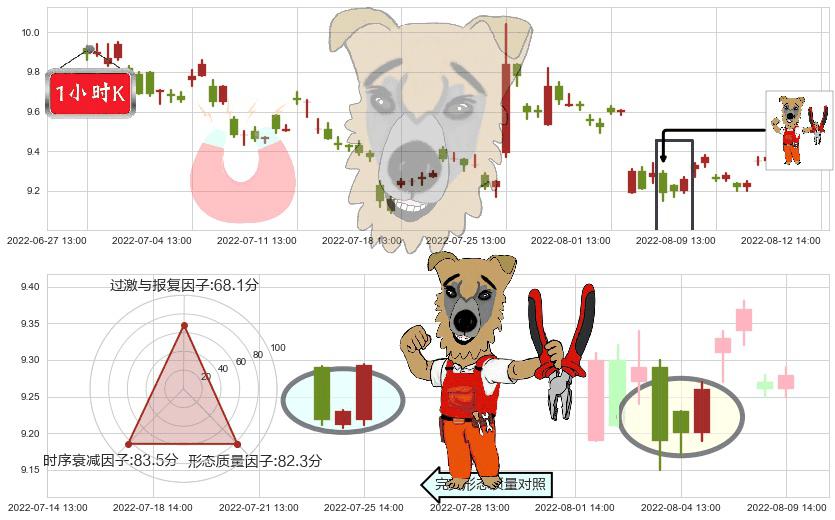 双鹭药业(sz002038)上涨镊子线(U形磁铁)K线图-阿布量化