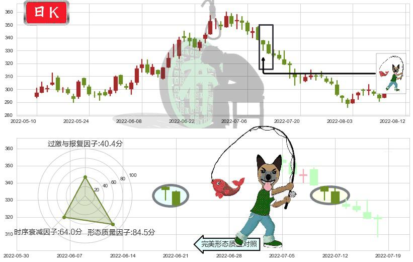 片仔癀(sh600436)吊颈线（上吊线）K线图-阿布量化
