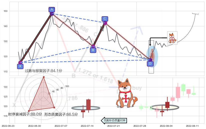 上涨孤独十字星+上涨螺旋桨形态+单针探底（定海神针） ➕ 谐波(XABCD)