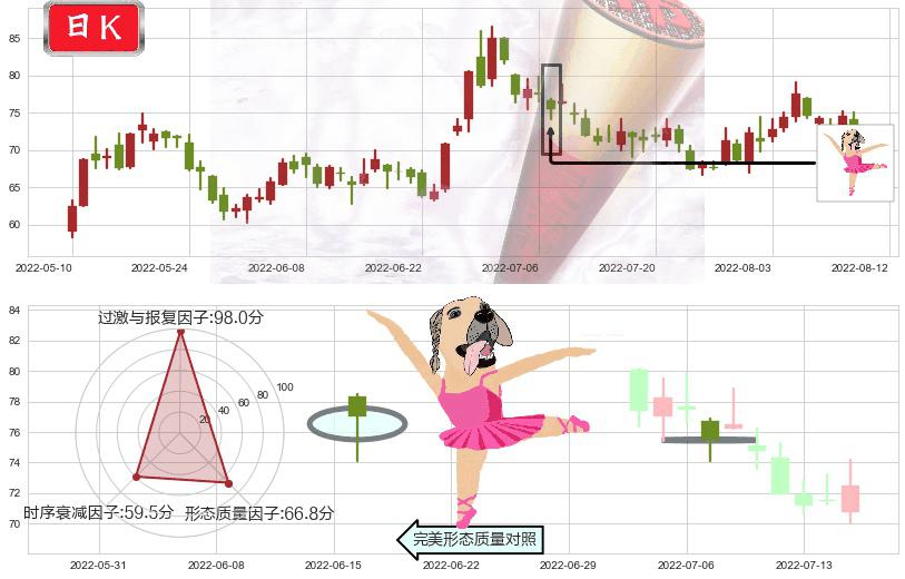 闻泰科技(sh600745)单针探底（定海神针）K线图-阿布量化