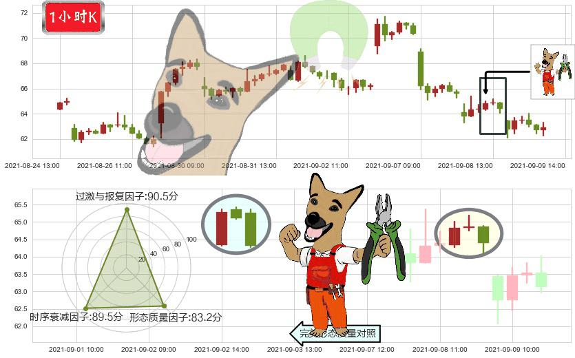 小金矿3X多-Direxion(usJNUG)下跌镊子线（n形磁铁）K线图-阿布量化