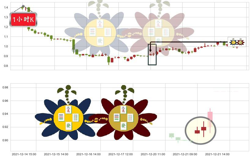 趣店(usQD)高位并排阳线K线图-阿布量化