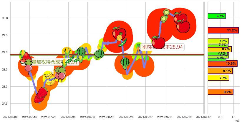 俄罗斯ETF-Market Vectors(usRSX)持仓成本图-阿布量化