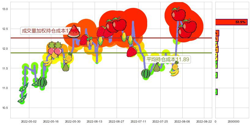 张江高科(sh600895)持仓成本图-阿布量化