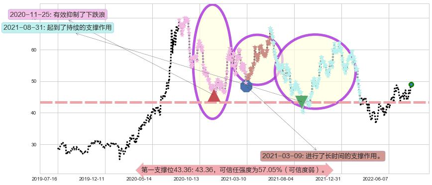 安琪酵母阻力支撑位图-阿布量化