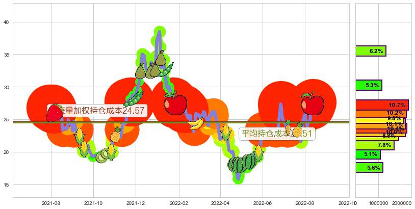 洛阳玻璃(sh600876)持仓成本图-阿布量化