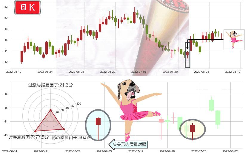 今世缘(sh603369)单针探底(定海神针)K线图-阿布量化