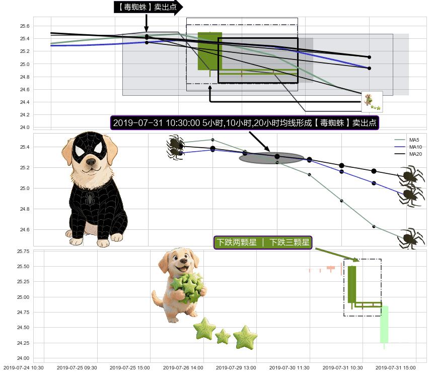 下跌两颗星 ｜ 下跌三颗星 ➕ 【毒蜘蛛】卖出点