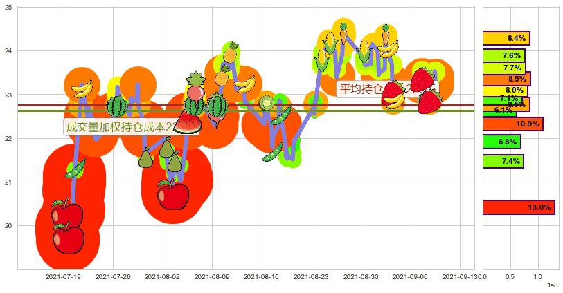 嘉年华邮轮(usCCL)持仓成本图-阿布量化