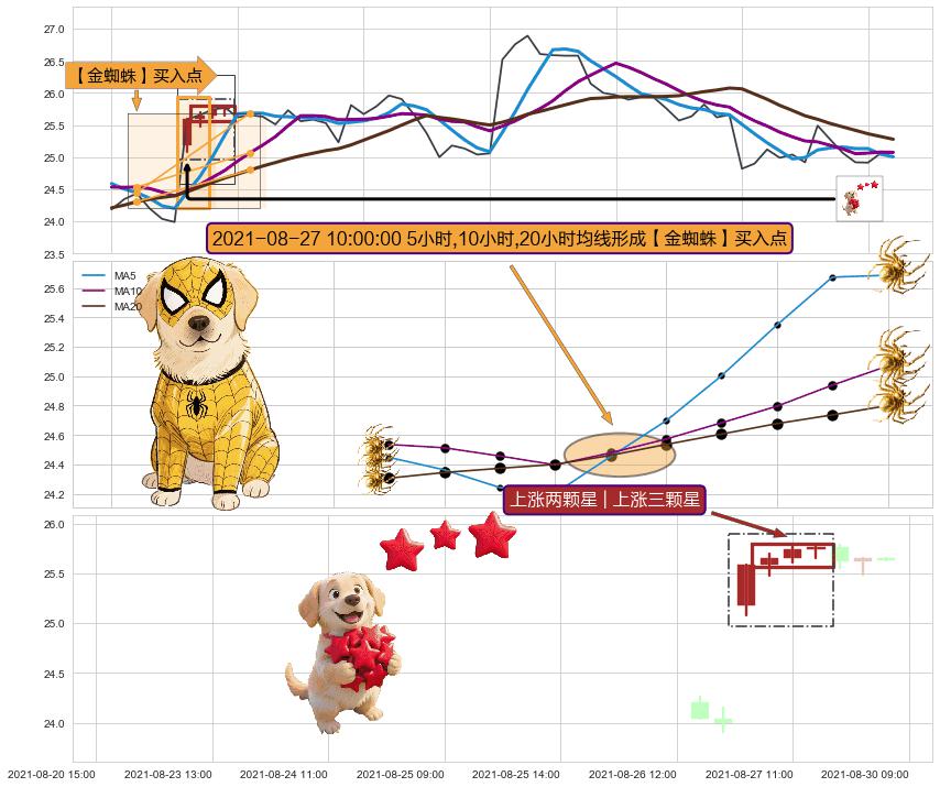 上涨两颗星 | 上涨三颗星+上涨螺旋桨形态 ➕ 【金蜘蛛】买入点