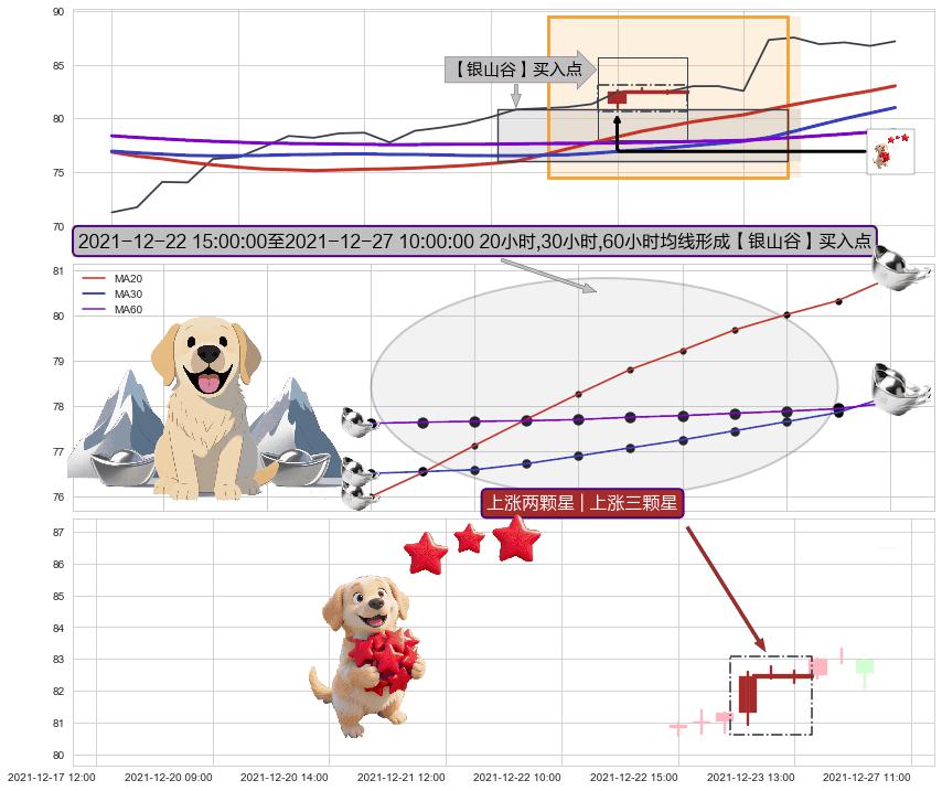 上涨两颗星 | 上涨三颗星+单针探底（定海神针）+红三兵 ➕ 【金银山谷】买入点