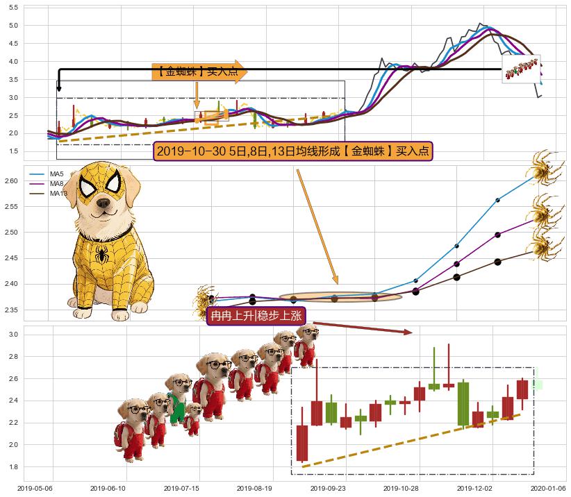 冉冉上升|稳步上涨 ➕ 【金蜘蛛】买入点