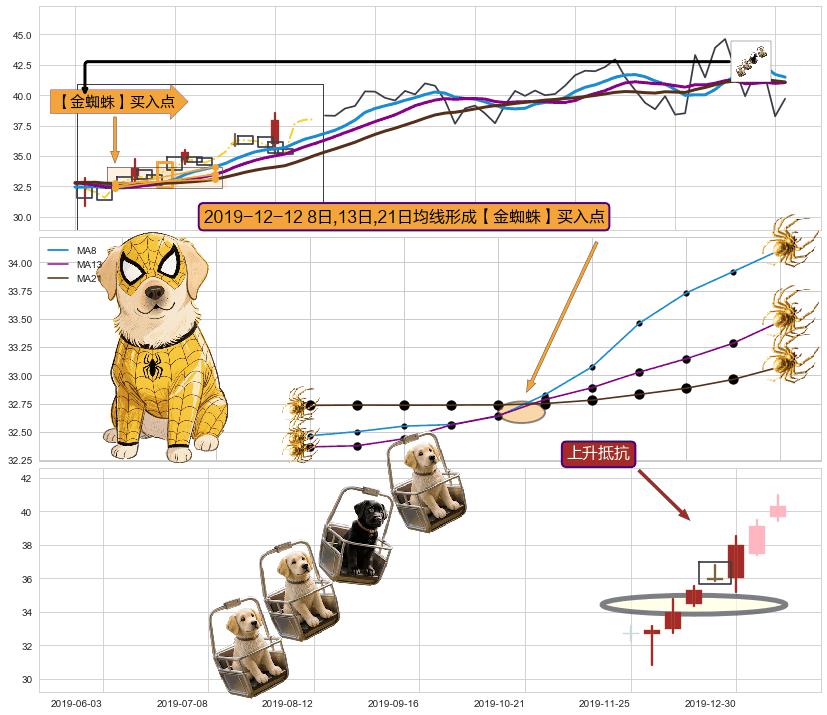 上升抵抗+冉冉上升|稳步上涨+上涨Pinbar组合信号 ➕ 【金蜘蛛】买入点